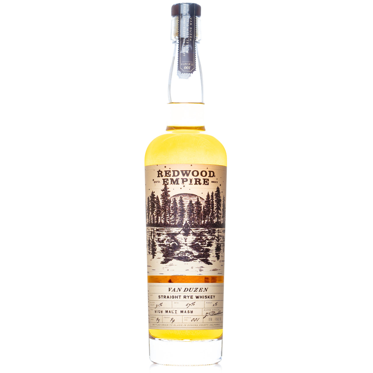 Redwood Empire Van Duzen Straight Rye Whiskey