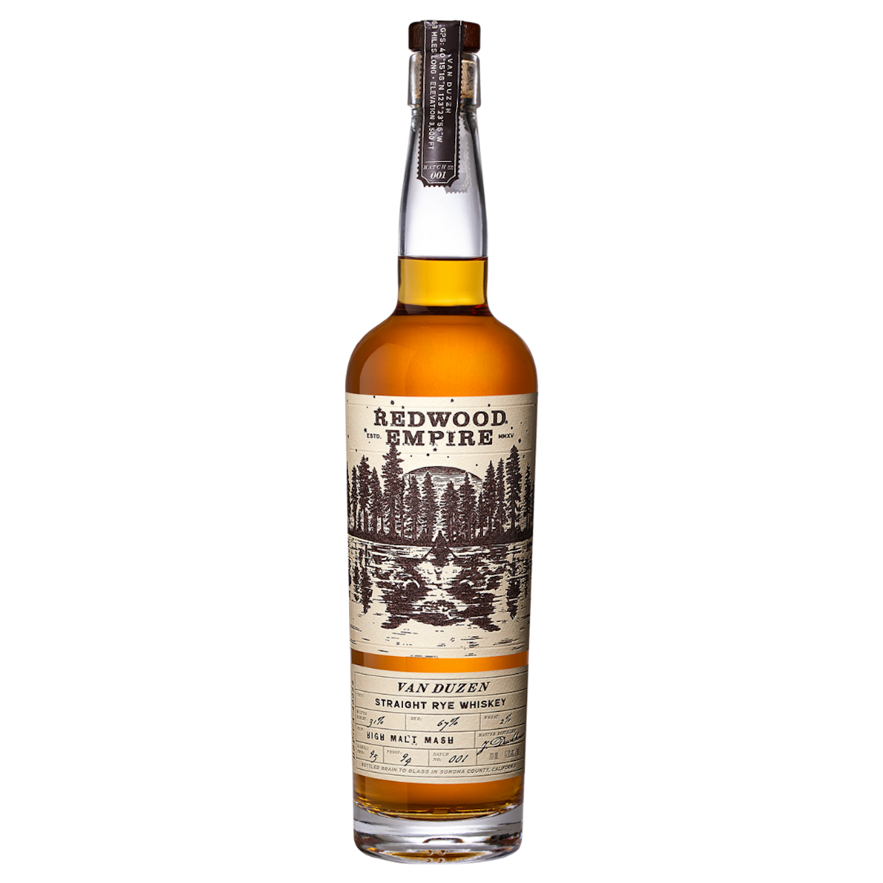 Redwood Empire Van Duzen Straight Rye Whiskey