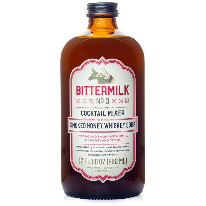 Bittermilk No. 3 Smoked Honey Whiskey Sour Cocktail Mixer, 502ml -  DeLAURENTI