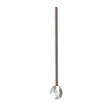 Bar Lux Stainless Steel Julep Spoon Straw - 5 inch - 2 Count Box, Silver